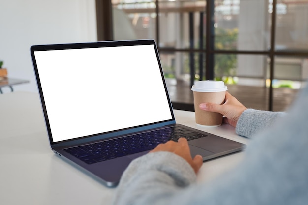 Man using laptop on table