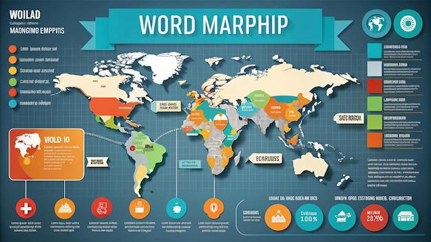 Photo a map of the world that says  key - type