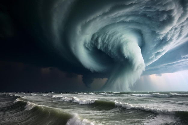 Massive Swirling Clouds of a Hurricane tornado Hurricane or tropical storm wind