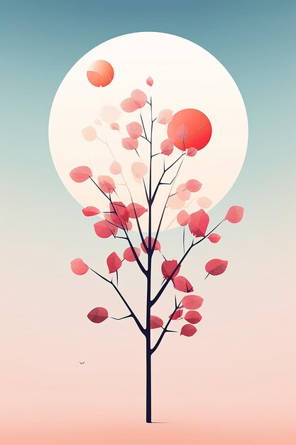 Minimal creative spring design for a poster