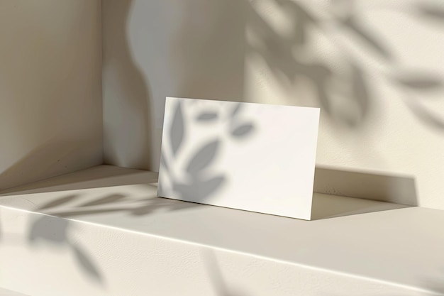 Photo minimalist feminine branding business card mockup