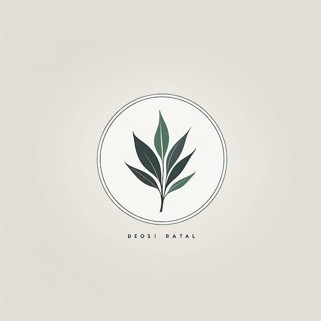 Photo minimalist leaf logo design