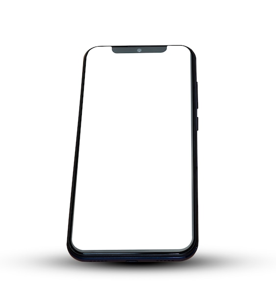 Mobile smart phone on white background technology