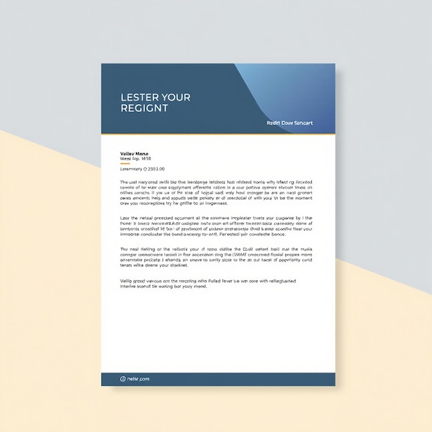 Photo modern business letterhead template