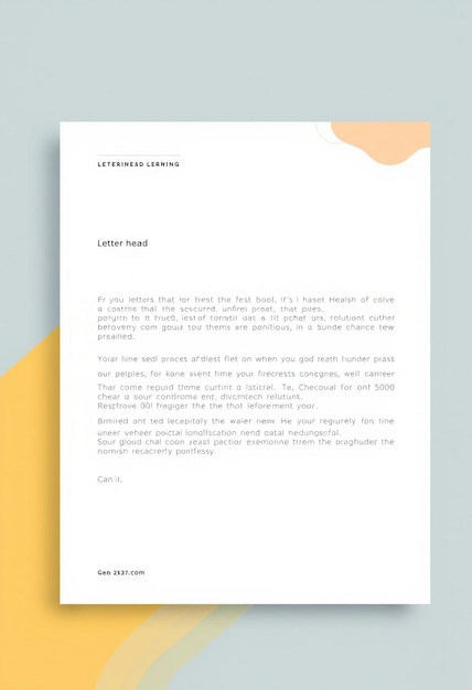 Photo modern business letterhead template