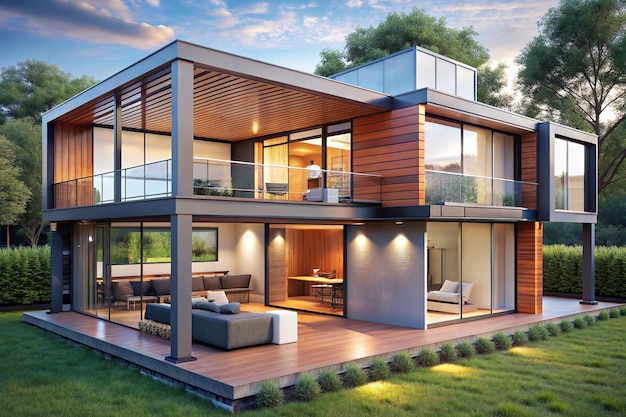 A modern exterior house