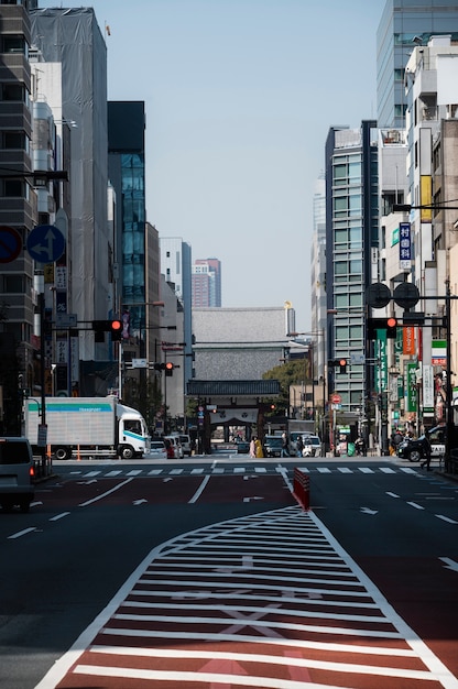 Photo modern tokyo street background