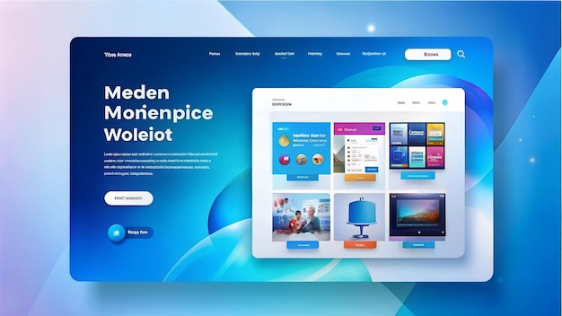 Photo modern and unique website design template