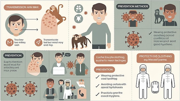 Foto trasmissione e prevenzione del virus mpox