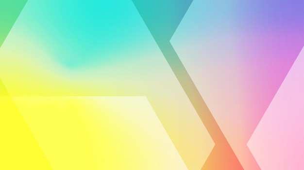 Photo multicolor hexagon colour gradient background