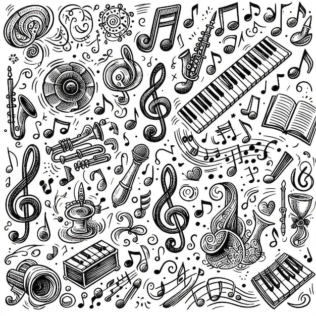 music template music related images including a piano guitar music notes etc