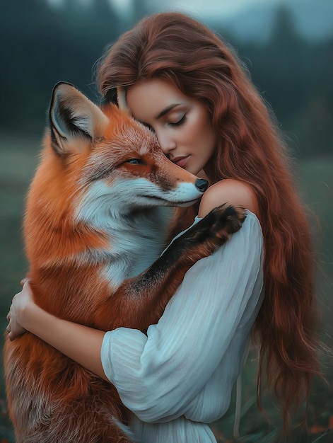 A mystical encounter with a redhaired woman and a fox