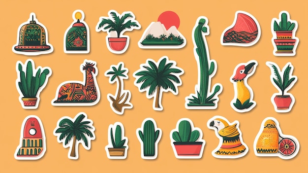 Photo naive latin america stickers collection