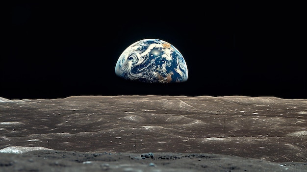 Photo nasa photo of earth shoot from moon