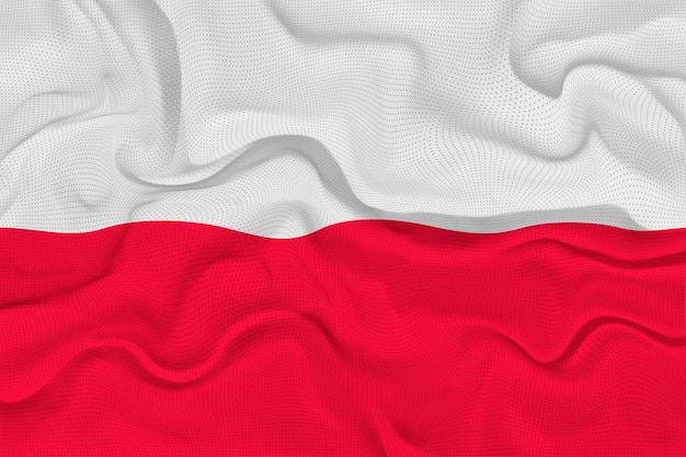 Photo national flag of poland background with flag of poland