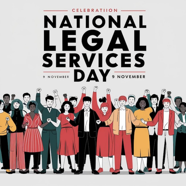 National Legal Services Day Design Illustration