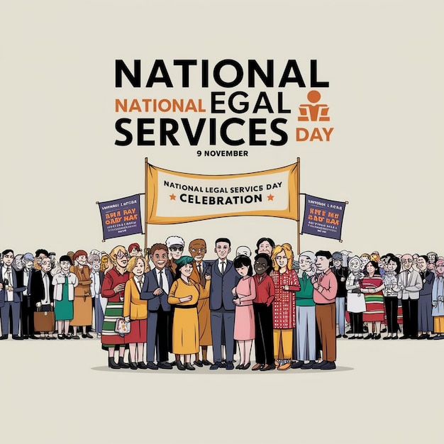 National Legal Services Day Design Illustration