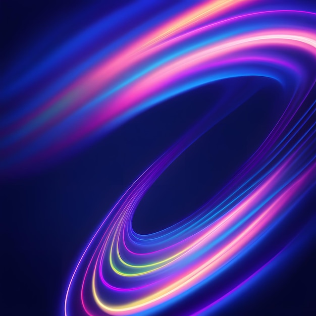 Photo neon light lines abstract background