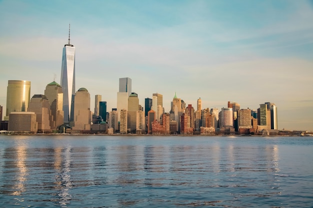 New York City panorama with skyscrapers in Manhattan Skyline