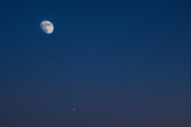 Night sky with moon light background