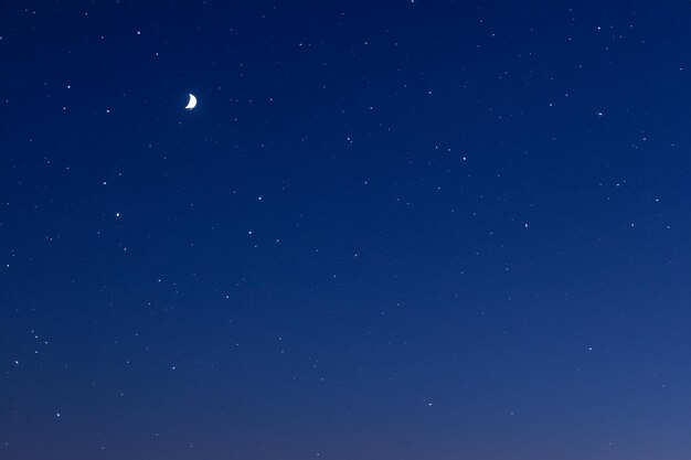 Night sky with moon light background