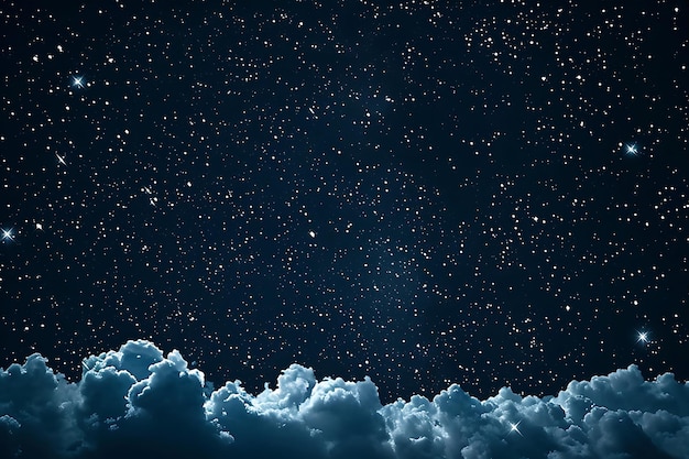 Night Sky with stars and Clouds