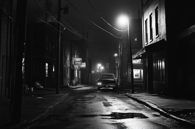 Photo nighttime street scene