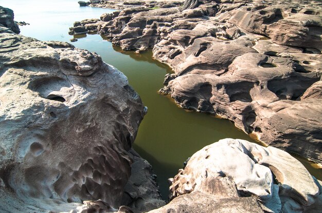 Onzichtbare Sam Pan Bok Grand Canyon Ubon ratchathani Noord-Oosten van Thailand