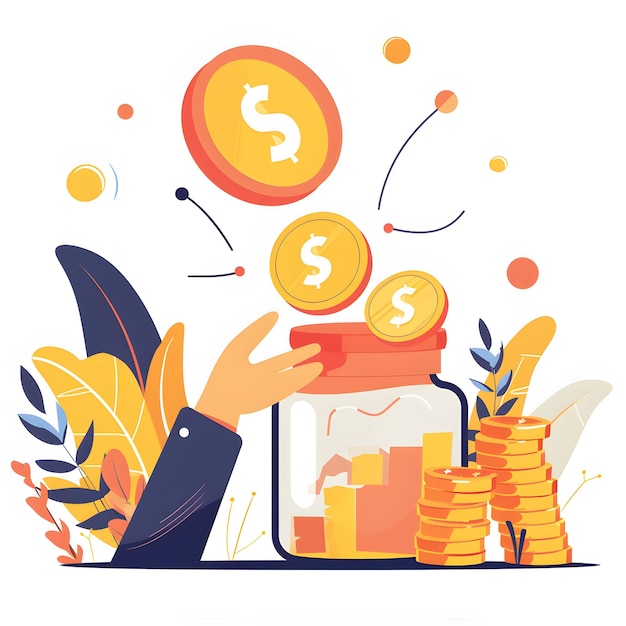 Photo optimize cost and expense for better profit strategy modern vector illustration in flat style