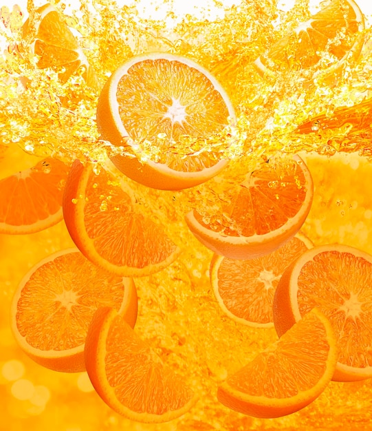 orange splashing