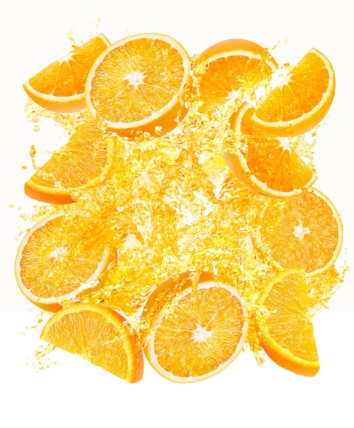 orange splashing