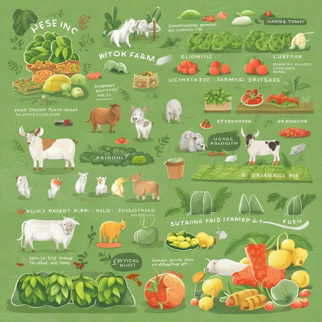 Photo organic farming illustrate