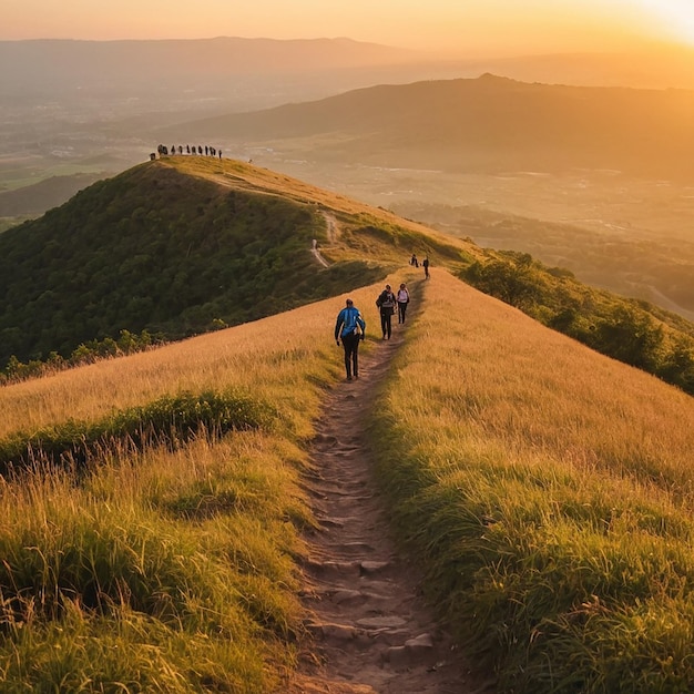 Photo panorama of beautiful countryside of romania sunny afternoon wonderful springtime landscape