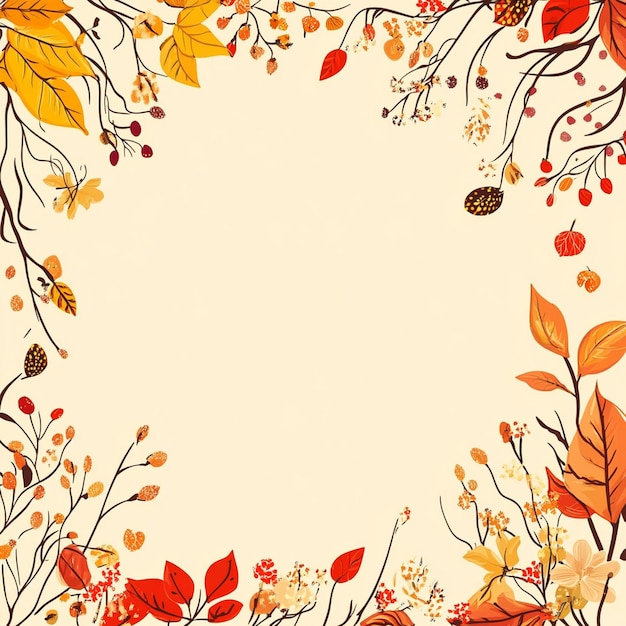 Photo patterns borders frames of autumn leaves flowers and branches nature autumn harvest festival autumn background for banner design postcard