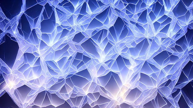 Photo patterns of ethereal crystals with light refractions background 3d wallpaper