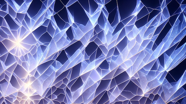 Photo patterns of ethereal crystals with light refractions background 3d wallpaper