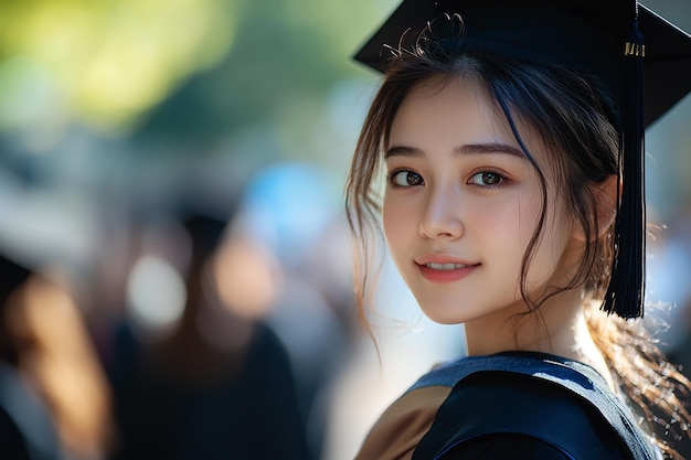 Photo photography of happy university student graduation