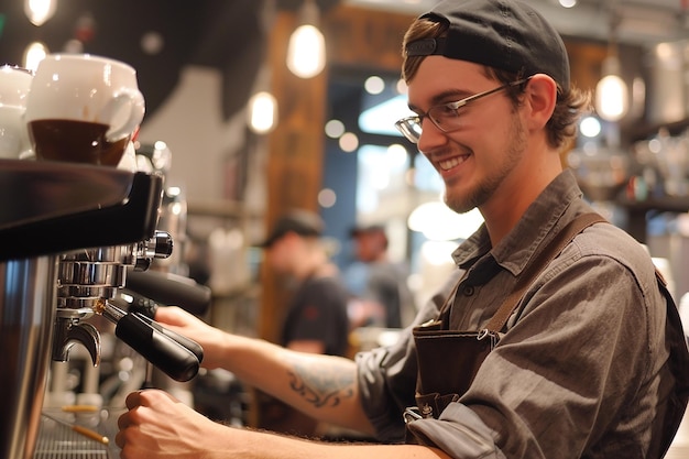 Photo photography of professional barista