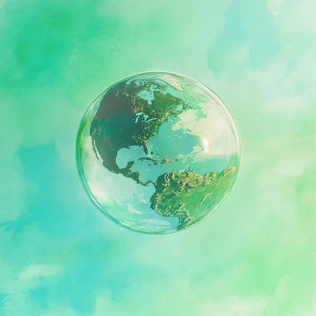 Photo a picture of a globe with the word earth on it