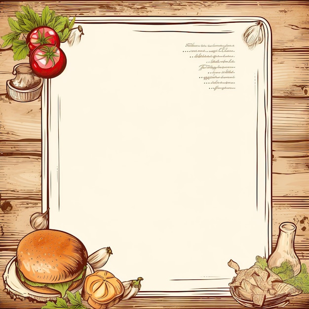 Photo a picture of a menu with the words quot the year quot on the bottom