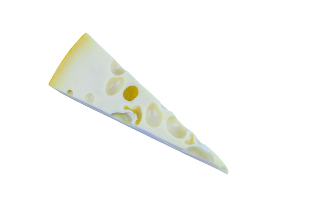 Photo piece of swiss cheese isolated on a white background