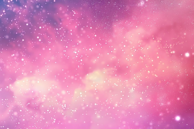 Photo a pink background with a lot of stars and a purple cloud