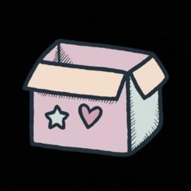 a pink box with a heart on it that says quot love quot