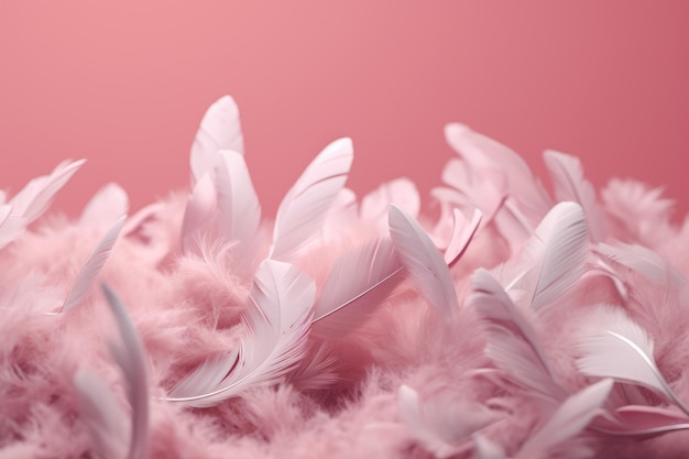 Pink feathers Generate Ai