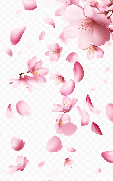 Photo pink flowers on a transparent background