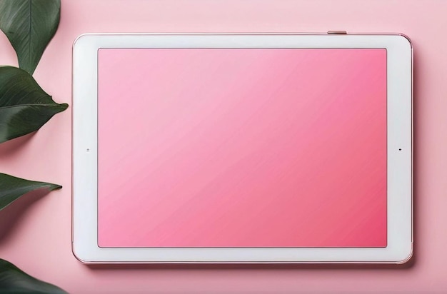 Photo a pink tablet with a white screen that says  pink