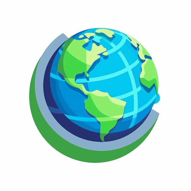 Photo planet earth globe with world map ecology concept 3d vector icon cartoon minimal style