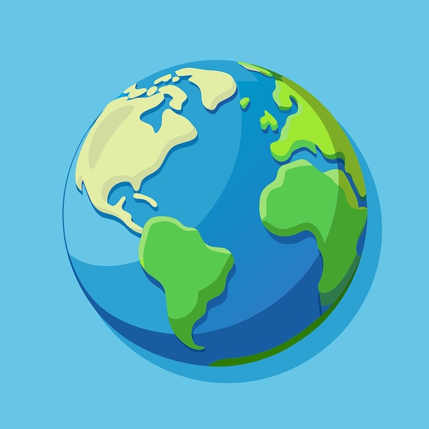 Photo planet earth globe with world map ecology concept 3d vector icon cartoon minimal style