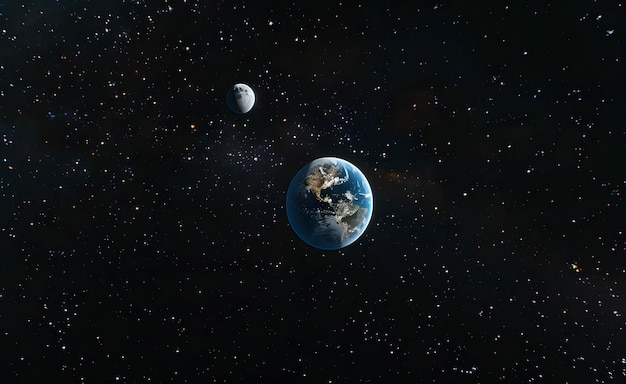 Photo a planet earth with a planet in the middle of it