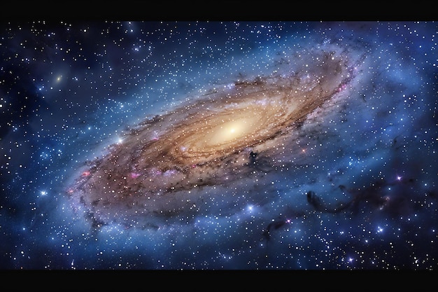 Photo planets stars and galaxies in outer space showing the beauty of space exploration